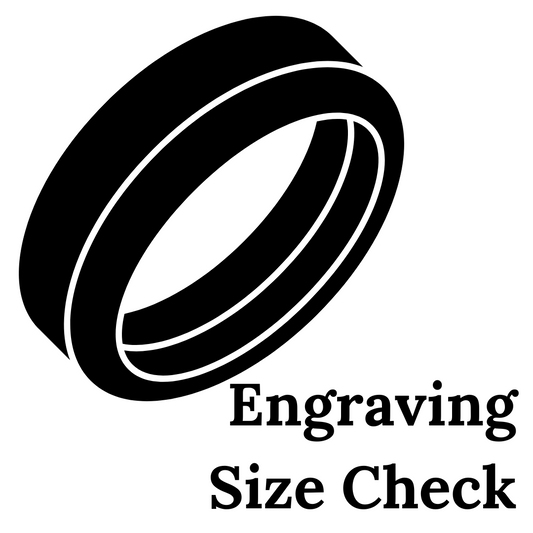 Forge and Lumber ring sizer for accurate engraving size checks, featuring UK and US size markings.