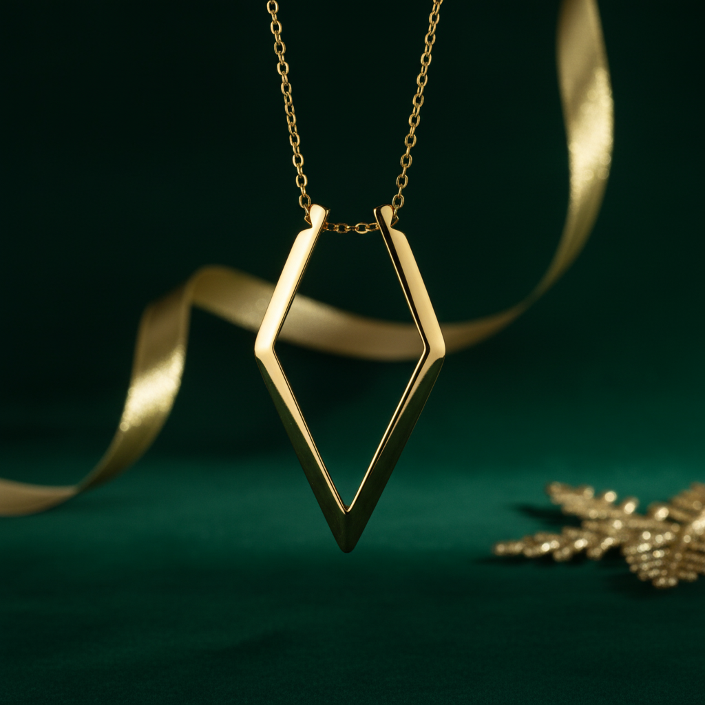 Ring Holder Necklace by Forge and Lumber. 18k gold plated chain necklace.