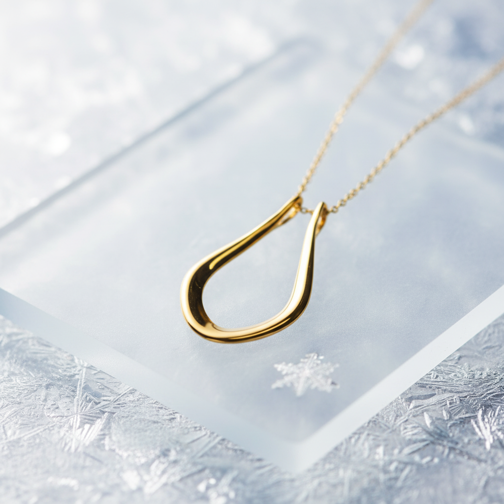 The Abalone necklace by Forge and Lumber: 18k gold plated, adjustable chain.