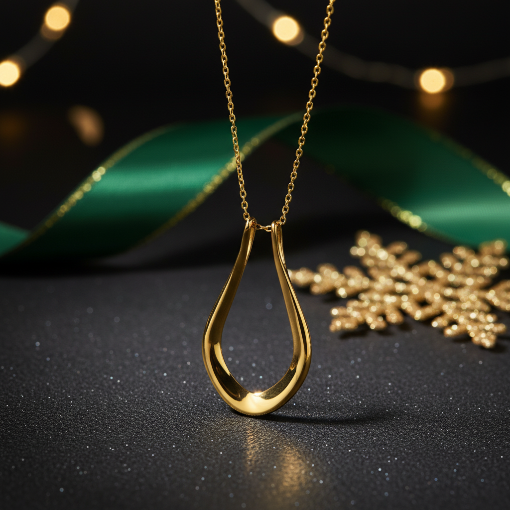 The Abalone necklace by Forge and Lumber. 18k gold plated, adjustable chain.