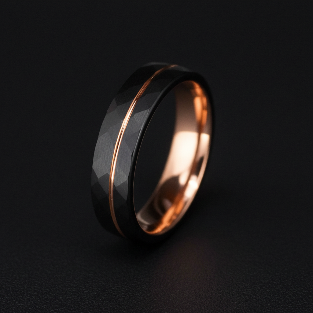 The Bonnie ring by Forge and Lumber. 6mm width band.
