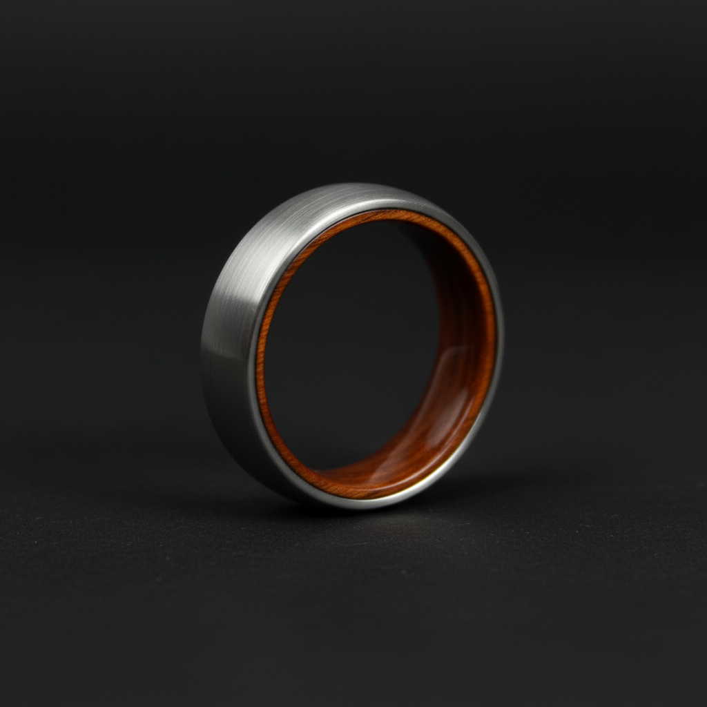 The Ember ring by Forge and Lumber. 6mm comfort-fit wedding band.