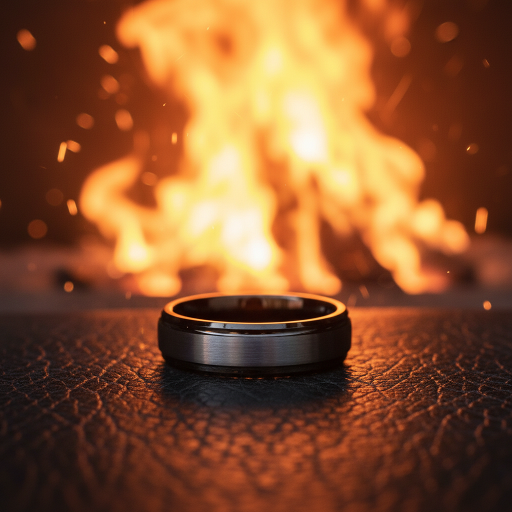 The Fortress-6mm wedding band by Forge and Lumber: A 6mm wide, durable ring.