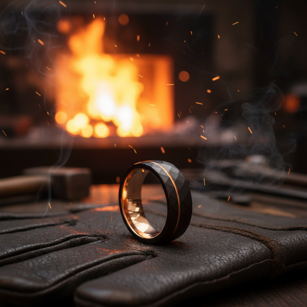 The Foundry ring by Forge and Lumber: 8mm active lifestyle ring.