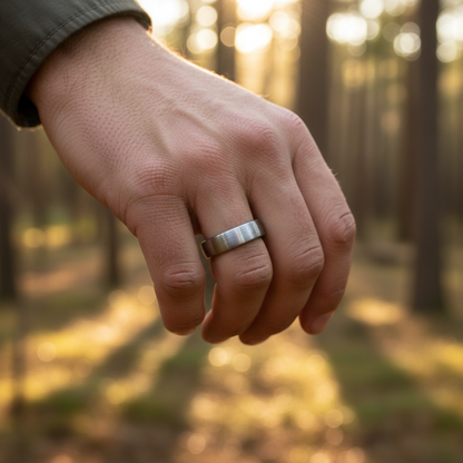 Forge and Lumber The Glen 6mm band. Bestseller barrel ring.