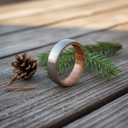 Forge and Lumber The Glen 6mm band: A barrel style product photo.