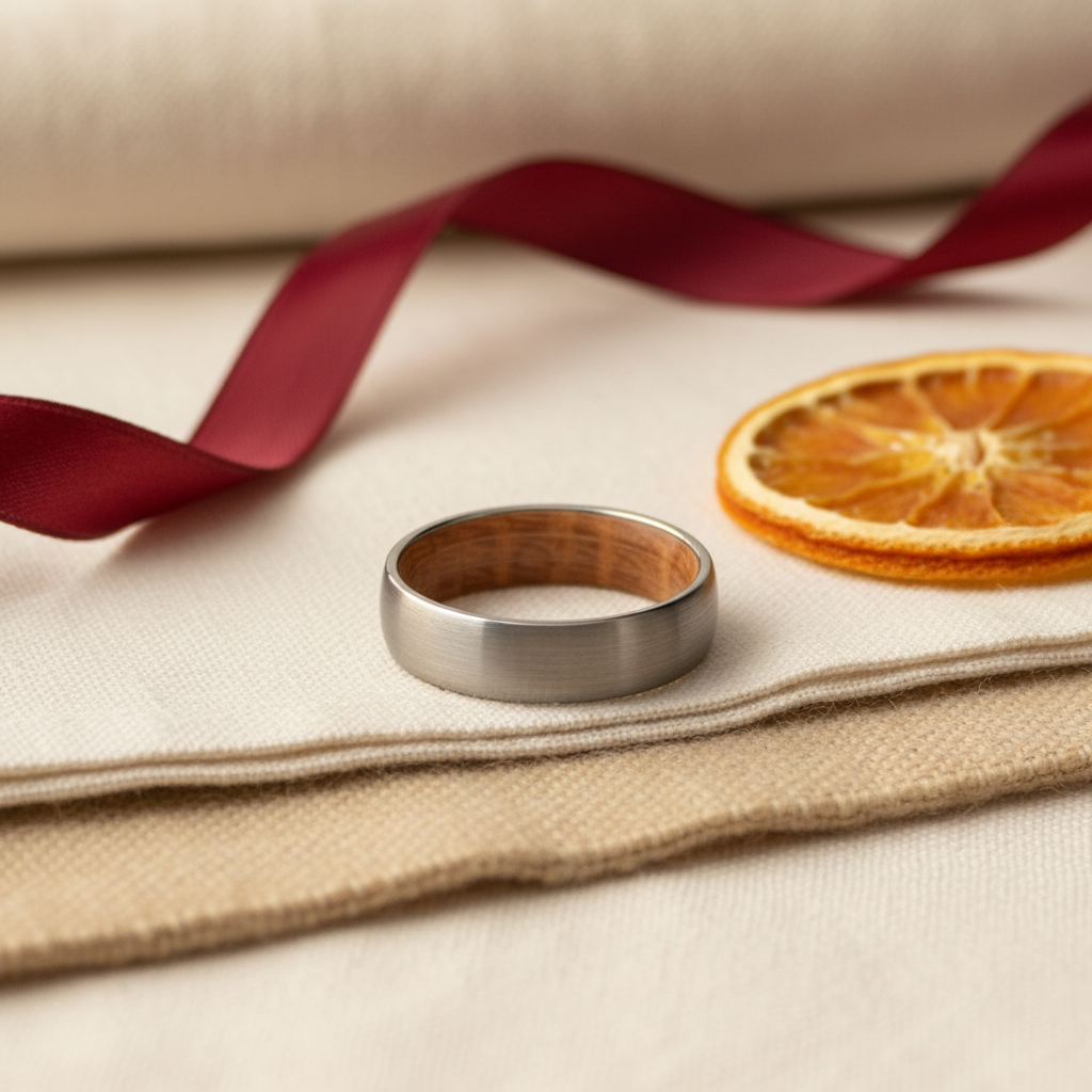 The Glen 6mm band by Forge and Lumber. Bestselling barrel band detail.