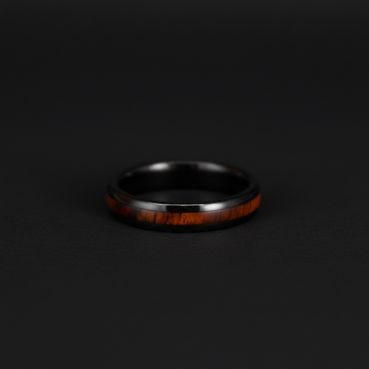 The Grain product by Forge and Lumber. Black, 4mm, engravable and durable.