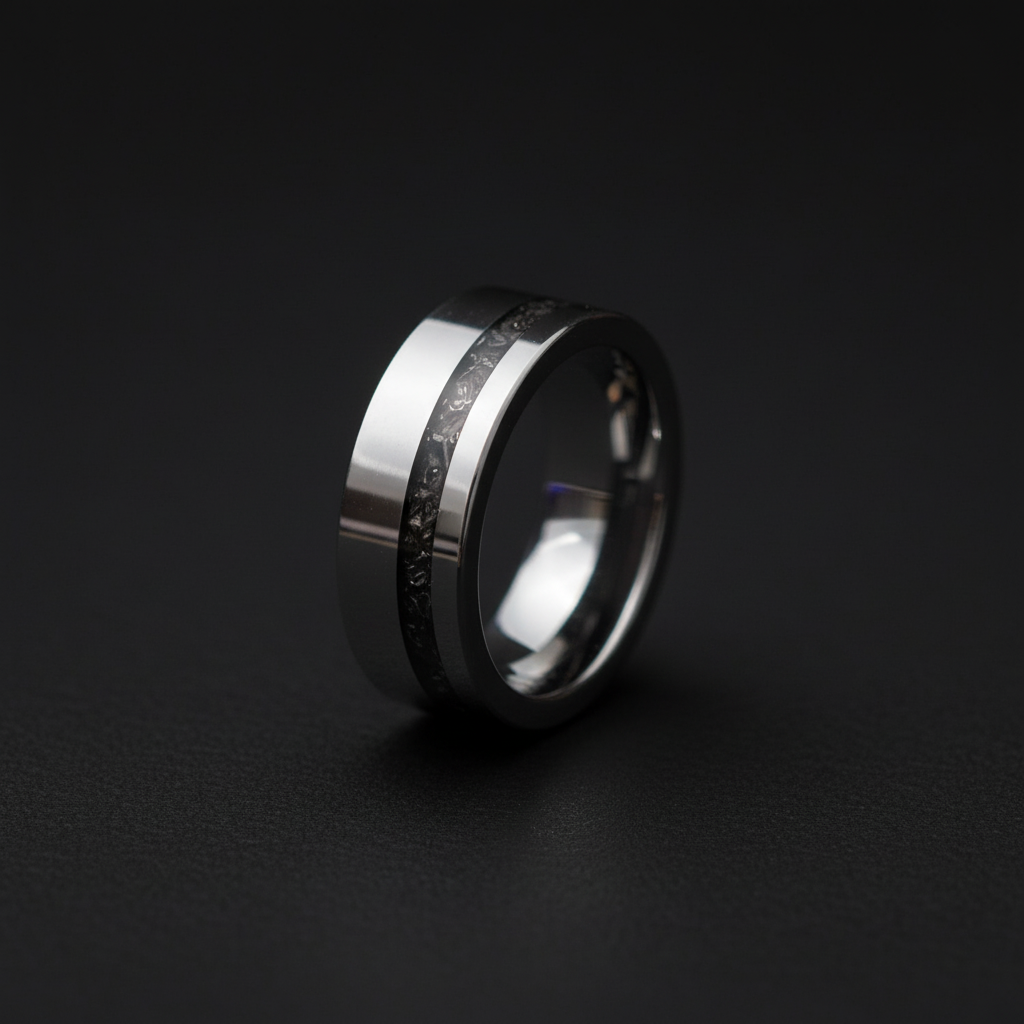 The Matariki - 8mm Forge and Lumber ring. Alternative wedding or anniversary band.