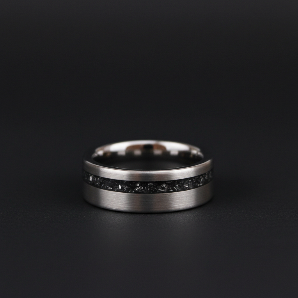 Forge and Lumber Nova 8mm: A durable, bestselling ring with a cosmic design.