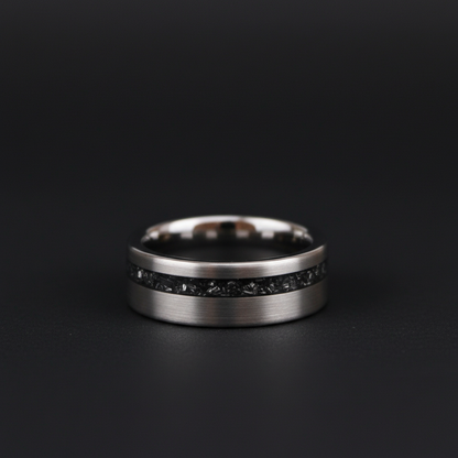 Forge and Lumber Nova 8mm: A durable, bestselling ring with a cosmic design.