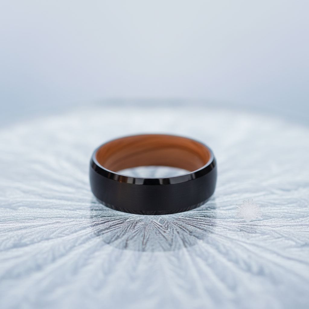 The Speyside 8mm Forge & Lumber barrel-wood product: close-up of beveled alcohol-themed flooring.